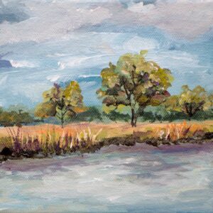 River and Marsh, 6x6, price on request