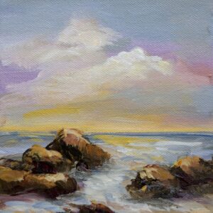 Evening Tide, 6x6, price on request