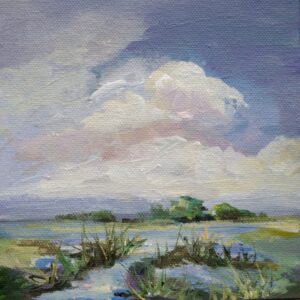 Mid Day in the Marsh, 6x6, price on request