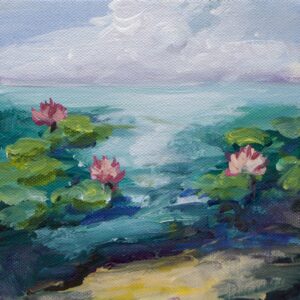 Lily Dreamscape, 6x6, price on request